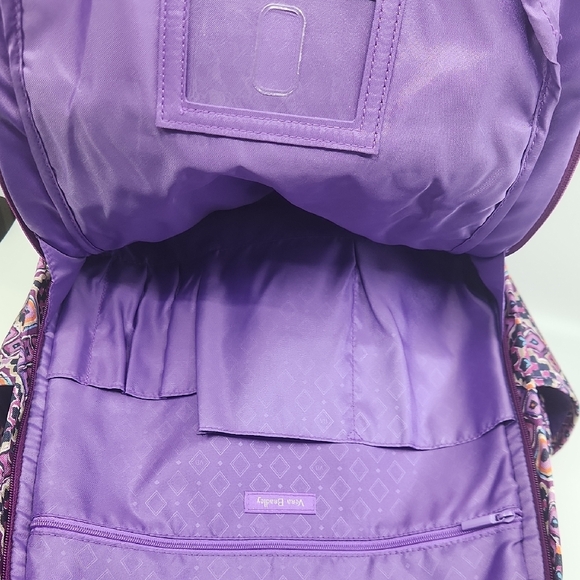 Vera Bradley Purple Patterned Women's Backpack - Picture 8 of 10